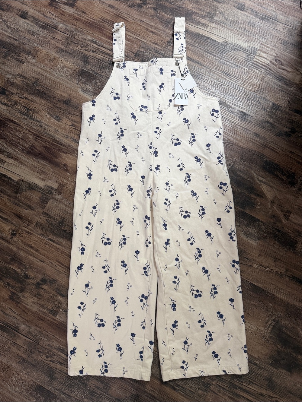 Zara Floral Printed Overalls Size XXL NWT